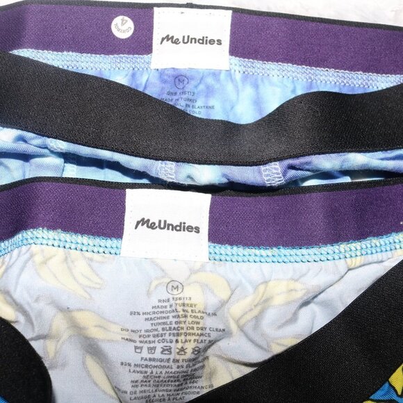 MeUndies men's trunk briefs size medium lot of 2 banana and tie dye - NWOT - Picture 3 of 3